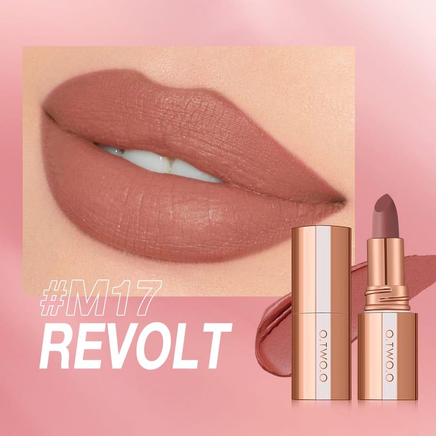 O.TWO.O Velvety Matte Lipstick Misty Kiss Lock Color Silky&Long Lasting - Otwoocosmetics