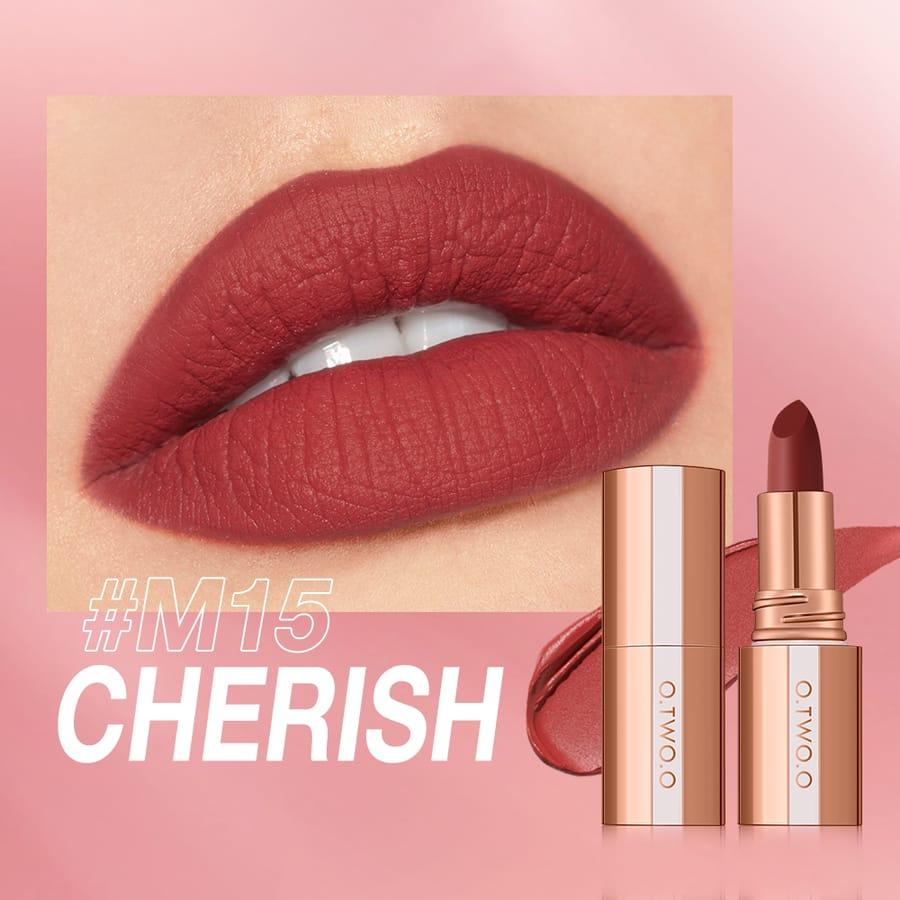 O.TWO.O Velvety Matte Lipstick Misty Kiss Lock Color Silky&Long Lasting - Otwoocosmetics