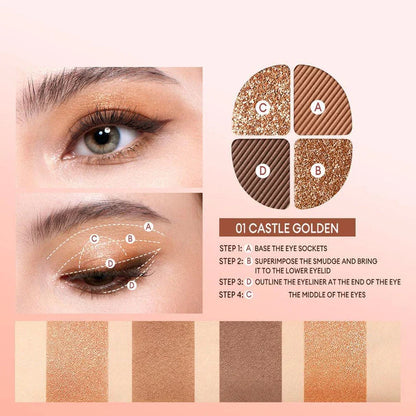 o-two-o Luxe Vibes 4 Color Eyeshadow Palette